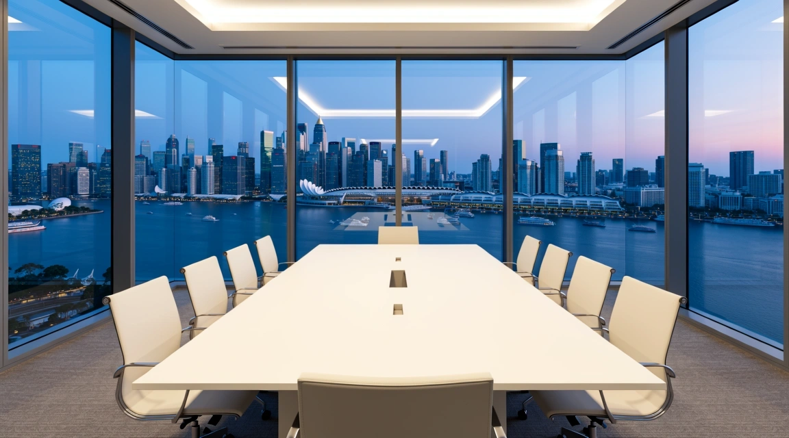 View of Singapore business district